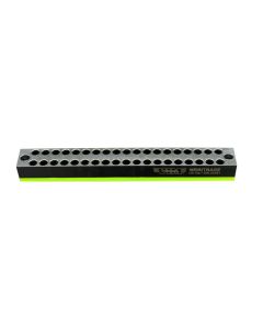 VIMMRBITBASE image(0) - VIM Tools Green Magrail Bit Base, Holds 38 Standard Or Power Shank Tools, Magnetic Base