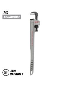 MLW48-22-7215 image(0) - Milwaukee Tool 14L Aluminum Pipe Wrench with POWERLENGTH Handle