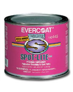 FIB445 image(1) - Fibre glass Evercoat SPOT-LITE 100445 Lightweight Premium Polyester Finishing and Spot Putty, 20 oz Can, White, Paste