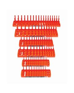 HNE92015 image(0) - Hansen Global 6 Piece 3 Row Socket Tray Set - Orange