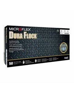 MFXDFK608L image(4) - Microflex DURA FLOCK 8 MIL FLOCK-LINED GREEN NITRILE GLOVE LARGE