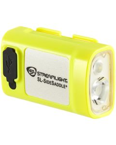 STL61637 image(1) - Streamlight SL-SideSaddle USB Hard Hat and Helmet Light - Includes polymer battery, USB-C cord and (1) hat mount - Yellow