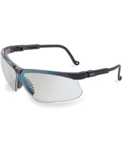Uvex Genesis Safety Eyewear, Black Frame, SCT-Reflect 50 Ultra-Dura Hardcoat Lens - S3204