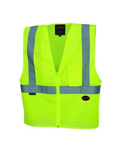Pioneer Zip-Up Safety Vest  - Color:  Hi-Vis Yellow/Green  - Size: 3XL