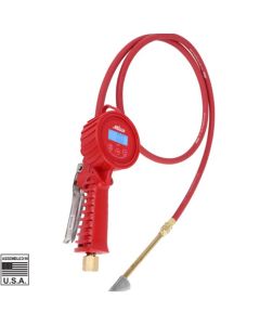Milton Precision Digital Tire Inflator, Air Pressure Gauge, Grip-Head Air Chuck, 20-inch Hose, 1/4-inch NPT, w/ Extreme 0.1 and Accuracy, 10-120 PSI