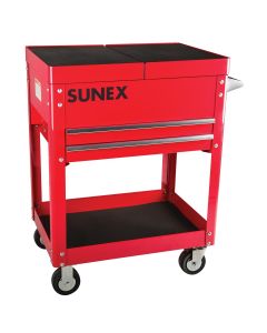 SUN8035R image(1) - SUNEX Compact Slide Top Utility Cart, Red