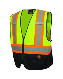SRWV1020161U-45XL image(0) - Pioneer Safety Vest  - Color:  Hi-Vis Yellow/Green/Black  - Size: 4/5XL