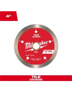 MLW49-93-9202 image(0) - Milwaukee Tool 4 inch DIAMOND MAX Continuous Tile Diamond Blade