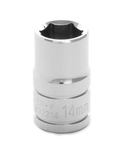 WLMW32214 image(0) - Wilmar Corp. / Performance Tool 1/2" Dr 6pt Std. Socket 14mm