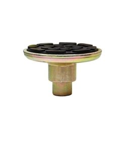 Atlas Automotive Equipment Round Lift Pad Weldment w/ 1 in Shank & Rubber Pad - 1 1/2 in Peg