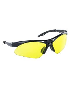 SAS Safety Diamondback Safe Glasses w/ Black Frame and Yellow Lens