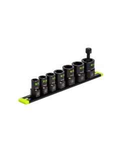 GETXBS7S image(0) - Grip Edge Tools 7-PC 3/8" Drive SAE RPT Socket Extractor set (Standard Length)