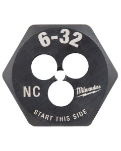 MLW49-57-5315 image(1) - Milwaukee Tool 6-32 NC 1-Inch Hex Threading Die