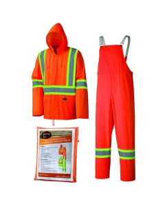 SRWV1080150U-4XL image(0) - Pioneer Lightweight Hi-Vis Safety Rainsuit  - Color:  Hi-Viz Orange  - Size: 4XL