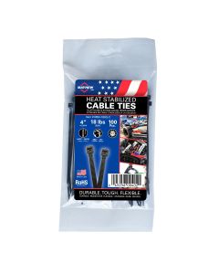 MAYMB4-18HS-C image(0) - Mayhew 4" 18 lbs Heat Stabilized Cable Ties 100/Bag