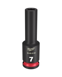 Milwaukee Tool SHOCKWAVE Impact Duty  3/8"Drive 7MM Deep 6 Point Socket