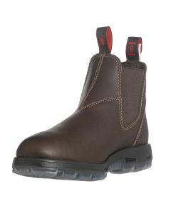 RDBUNPU7 image(0) - Redback Boots USA Puma Brown Water Resis Leather Slip-On Boot, 7