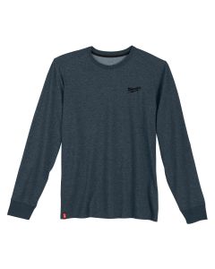 Milwaukee Tool HYBRID WORK TEE - LS BLUE  S