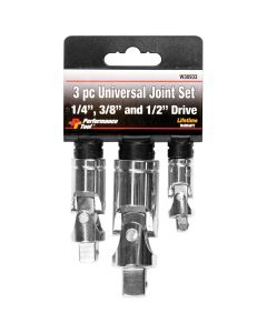 WLMW30933 image(0) - Wilmar Corp. / Performance Tool 3 Piece Universal Joint Set