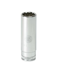 GearWrench 1/4 Inch Drive 12 Point Deep Metric Socket 9mm