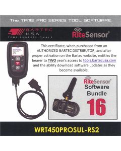 Bartec USA 2 Year Software License for the Tech450PRO w/ 16 RITE-SENSORS