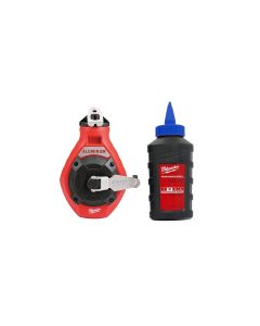 MLW48-22-3992 image(0) - Milwaukee Tool 100 Ft. Aluminum Precision Line Chalk Reel Kit with Blue Chalk
