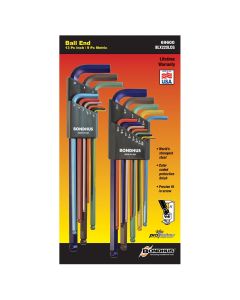 Bondhus Corp. 22PC Color Guard SAE/MET L Wrench Display