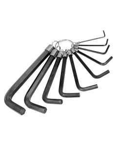 KTI71420 image(0) - K Tool International HEX KEY SET 10 PC. SAE 1/16IN.-3/8IN. ON A RING