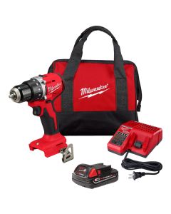 MLW3601-21P image(0) - Milwaukee Tool M18 Compact Brushless 1/2 inch Drill/Driver Kit