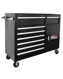 Homak Manufacturing 56 in. H2Pro Series 8 Drawer Rolling Cabinet, Black
