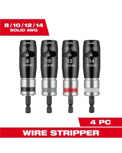 MLW48-32-6406 image(0) - Milwaukee Tool 4 Piece Solid Wire Stripper Set