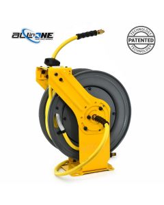 BLBOSRDA12100-AIO image(0) - BluBird OilShield Rubber Air Hose Reel Dual Arm Assembly All - In - One 1/2" x 100'