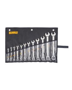 DWTDWMT19232 image(0) - DeWalt Ratcheting Wrench Set, SAE, 12-Piece