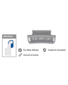 PWWAW200 image(0) - Wegmann Automotive 2 oz Lead Uncoated Clip-on AW Red Series Wheel Weight (Box of 50)