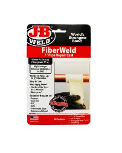 JBW38248 image(0) - J B Weld J-B Weld 38248 FiberWeld Permanent Repair Cast 2x48 Inch - High Strength Adhesive Fiberglass Wrap - White