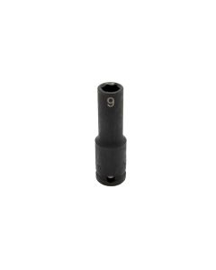 VIM Tools 9 mm X 3/8 Inch Drive CR-MO Impact Socket - Deep