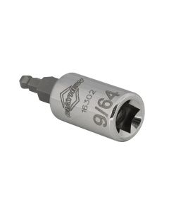 MAY16302 image(1) - Mayhew Mayhew 9/64-Inch SAE Ball Hex Short Insert Socket Bit, 1/4-Inch Drive