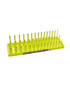 HNE38083 image(1) - Hansen Global 3/8" Metric 3-Row Socket Tray - Hi-Viz Yellow