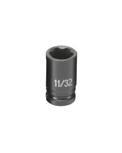 GRE911RS image(0) - Grey Pneumatic 1/4" Surface Drive x 11/32" Standard  Socket