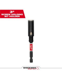 MLW48-32-7903 image(0) - Milwaukee Tool SHOCKWAVE Impact Duty 3 inch Screw-Holding Bit Holder