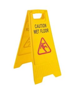 MRO48434997 image(0) - Msc Industrial Supply Caution - Wet Floor, 12" Wide x 24" High, Plastic Floor Sign