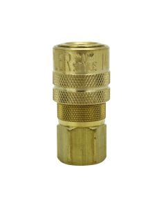 MILS715 image(0) - Milton Industries Industrial Coupler 1/4-inch NPT Female Brass Air Coupler, Quick Connect Air Coupler, S-715 (Retail Packaging)
