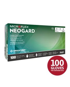 MFXC520 image(0) - Microflex NEOGARD C52 Glove Green X-Small Box 100 units