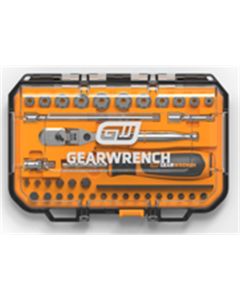 KDTGWMBS39XPS image(0) - GearWrench 39 Piece 1/4 Inch Drive MicroDriver Set with  120XP Locking Flex Head Ratchet and Stubby Sockets