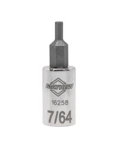 MAY16258 image(0) - Mayhew Mayhew 7/64-Inch SAE Hex Short Insert Socket Bit, 1/4-Inch Drive