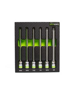 GETBHBS6LS image(0) - Grip Edge Tools 6-PC RPT 3/8 inch Drive Long SAE Ball Hex Driver Set