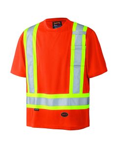 SRWV1051150U-2XL image(0) - Pioneer Birdseye Safety T-Shirt  - Color:  Hi-Viz Orange  - Size: 2XL