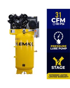 EMXEI07V080V1 image(1) - Emax Compressor Compressor 7.5 HP 2 Stage 1 Phase Vert.80 Gal