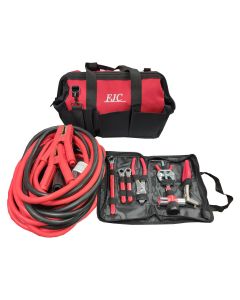 FJC BOOSTER CABLES IN TOOL BAG 2/0 GA. 25 FT - 800 AMP CLAMP - COM DUTY
