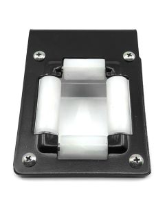 BLBRSRPS-BLACK image(0) - BluBird Roller Plate Assembly for 3/8" & 1/2" Small Reel - Black